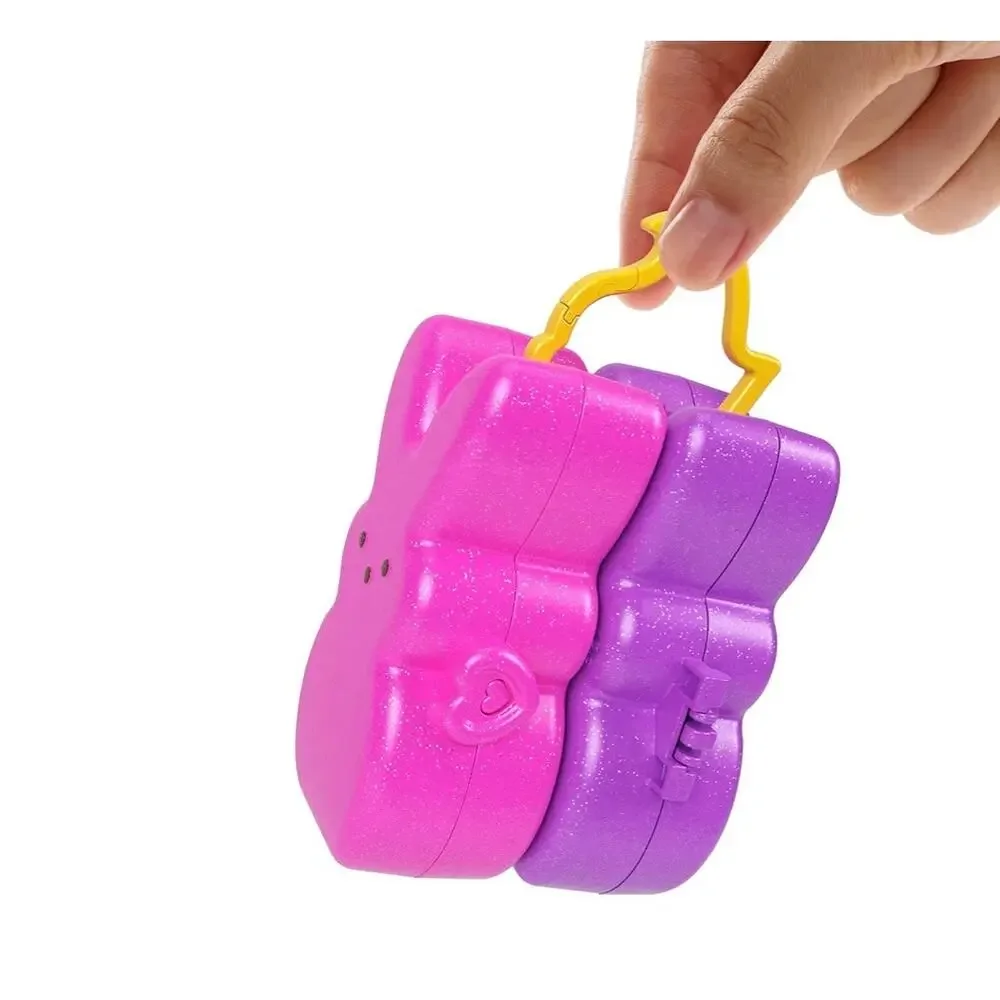 Polly‎ Pocket X Peeps Doll & 2 Playsets Compact Keychain Clip NEW